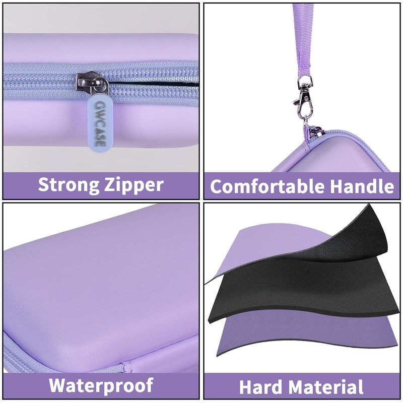 GWCASE Case Compatible with RG35XX H Retro Game Console, Handheld Emulator Gaming Player Storage Organizer for Anbernic for rg35xx h/for RG28XX Retroid Pocket Consoles, TF Card& Cable(Box Only) (Purple) - Image 3